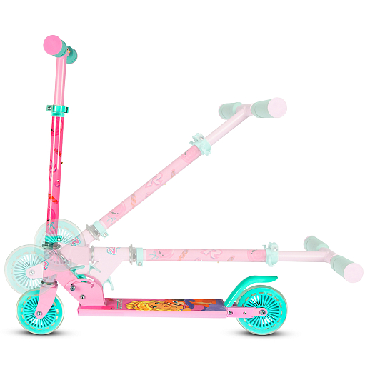 2хкол. самокат CITYRIDE Мила 120MM, 100% сталь, мягкие грипсы 95мм, розовый-мятный в Джамбо Тойз #6