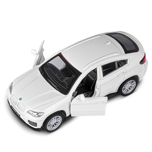 ТМ "Автопанорама" Машинка металлическая 1:43 BMW X6, белый, откр. двери, инерция, в/к 17,5*12,5*6,5 см в Джамбо Тойз #12