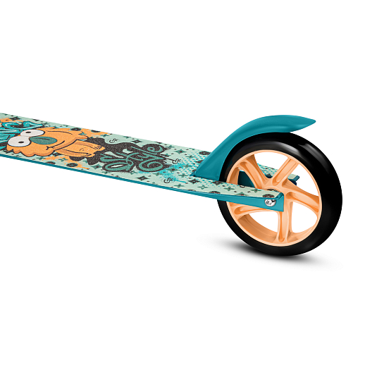 Самокат из 100% стали с полиуретановым колесом диаметром 145 мм, подшипником ABEC-7 грипсы TPR Размер изделия: 76 * 32 * 96 см Упаковка: 1 шт / коробка, 23*12*68.5 см размер деки:: 51X12 см, зеленый в Джамбо Тойз #6