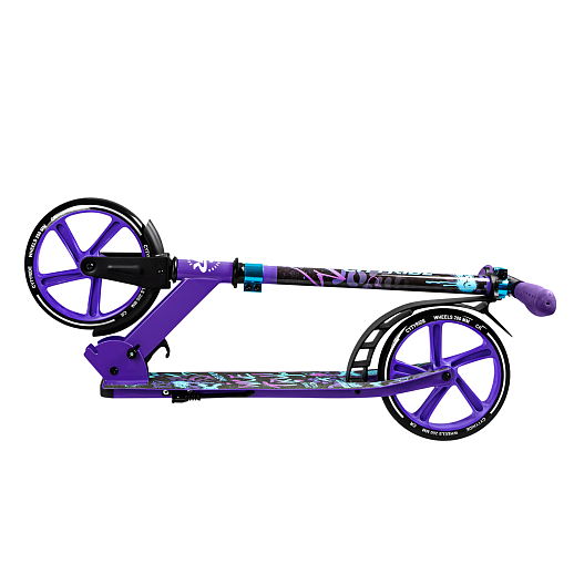 2хкол. самокат CITYRIDE 200, сталь 100%, грипсы 135мм TPR, колеса PU 200/200 мм. Фиолетовый в Джамбо Тойз #5