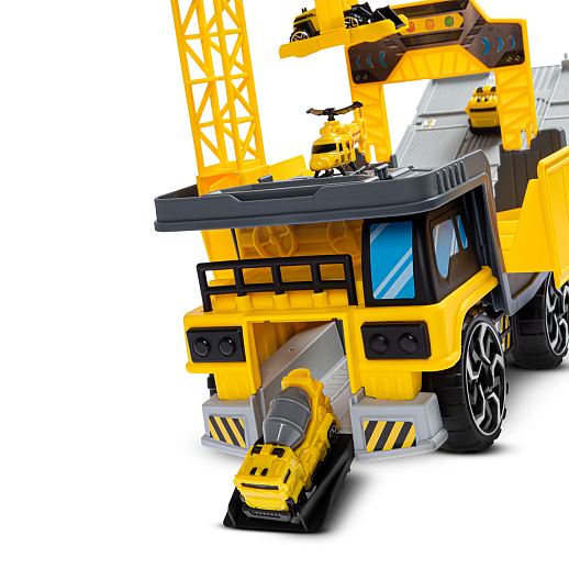 Карьерный самосвал с набором транспорта, раскладывается в стройплощадку, в комплекте: 5 машинок, 1 экскаватор, 1 вертолет, в/к 46,3*16*30,5 см в Джамбо Тойз #4