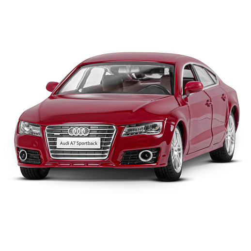 ТМ "Автопанорама" Машинка металлическая 1:24 Audi A7, бордовый, откр. двери, капот и багажник, свет, звук, свободный ход колес, в/к 24,5*12,5*10,5 см в Джамбо Тойз #4