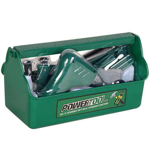 Набор "Инструменты" в ящике, зеленый, ящик,  30*15*18 см в Джамбо Тойз #3