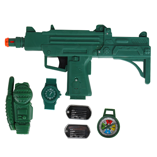 ТМ "КОМПАНИЯ ДРУЗЕЙ", Серия "Маленький воин", Набор "Полиция" со звуком, зеленый, в/к 38*4,5*20,5 см в Джамбо Тойз #4