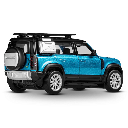 Машинка металлическая 1:43 2020 Land Rover Defender 110, синий, тюнинг, откр. двери, свободный ход колес, в/к 23,5*10*4 см в Джамбо Тойз #31