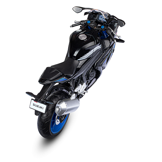 ТМ "Автопанорама" Мотоцикл металлический 1:12 SUZUKI GSХ-R1000, черный, свободный ход колес, в/к 7,1 х 11,7 х 20,6 см  в Джамбо Тойз #9