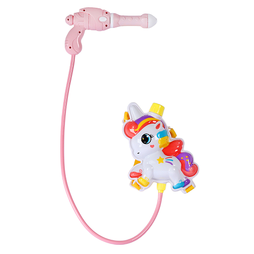 Водяной пистолет-рюкзак пони, белый/мультицвет, 1000 мл, 25*5*38 в/п в Джамбо Тойз #4