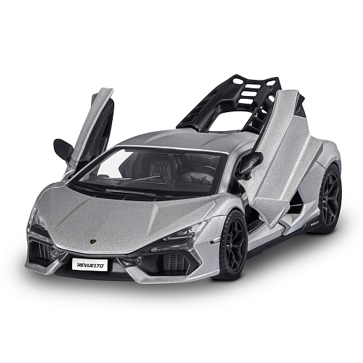 Игрушка для детей: Машинка металлическая, 1:24 Lamborghini, цвет серый, свет, звук, свободный ход колес, артикул JB1251763 в Джамбо Тойз #16