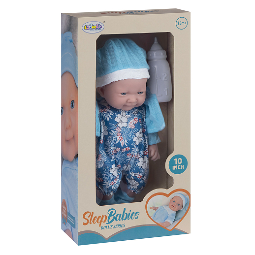 Пупс 25 см. в комбинезоне с кофточкой, в комплект. с бутылочкой,в/к 16*8,7*31 см в Джамбо Тойз #2