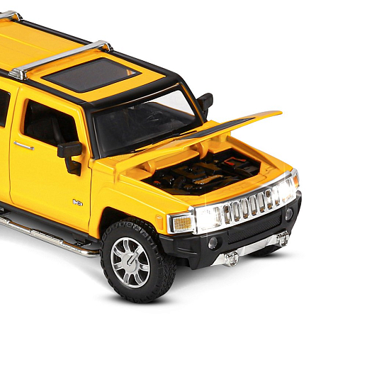 ТМ "Автопанорама" Машинка металлическая, 1:24, Hummer H3, желтый, откр. передние и задняя дверь, капот, свет, свободный ход колес, звук, в/к 24,5х12,5х10,5 см в Джамбо Тойз #18