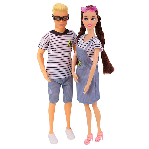 Игровой набор "Пара кукол", с шарнирными руками, стиль family look, в комплекте аксессуары, в/к 18*5,3*31,5 см в Джамбо Тойз #4
