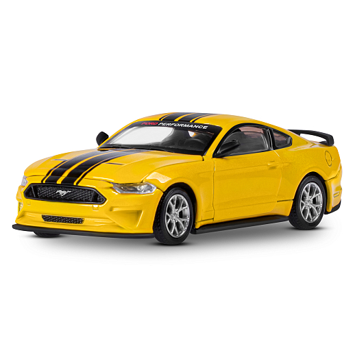 Машинка металлическая 1:43 Ford Mustang GT, желтый, тюнинг, откр. двери, свободный ход колес, в/к 23,5*10*4 см в Джамбо Тойз #3