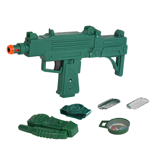 ТМ "КОМПАНИЯ ДРУЗЕЙ", Серия "Маленький воин", Набор "Полиция" со звуком, зеленый, в/к 38*4,5*20,5 см в Джамбо Тойз #5