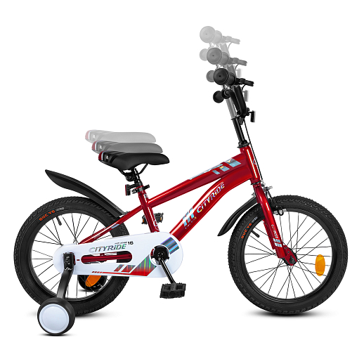 Велосипед CITYRIDE 16", модель CR-B2-07F41, рама сталь, обода алюминий, ножной тормоз, балансирные колёса, цвет красный хамелеон в Джамбо Тойз #8
