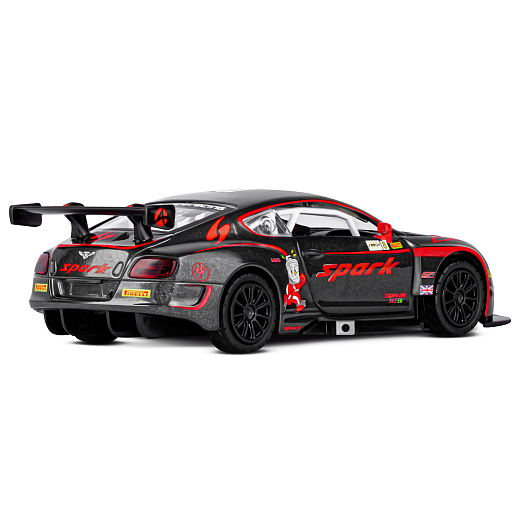 ТМ "Автопанорама" Машинка металлическая 1:32 Bentley Continental GT3, черный, свет, звук, откр. двери и капот, инерция, в/к 17,5*13,5*9 см в Джамбо Тойз #9