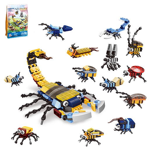 Конструктор "Скорпион" сборный, пакет, 300 дет., в/к 20,0*30,0*8,0 см в Джамбо Тойз