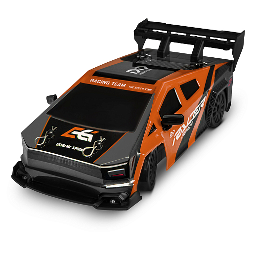 Р/у машина для дрифта 1:24,свет фар,подсветка днища,2 скорости,сменные шины 4шт,конусы 4шт, цвет оранжевый,в белой кор. 22*12,5*10,3см в Джамбо Тойз #15