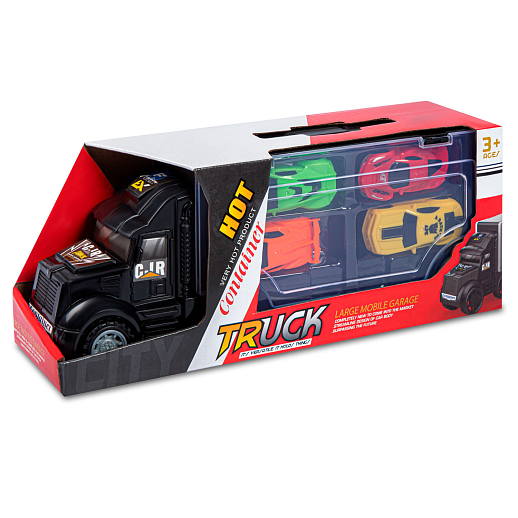 Автовоз-чемодан,в комплекте 4 машинки,свободн.ход колес,в/к 30,5*8,5*12см в Джамбо Тойз #3