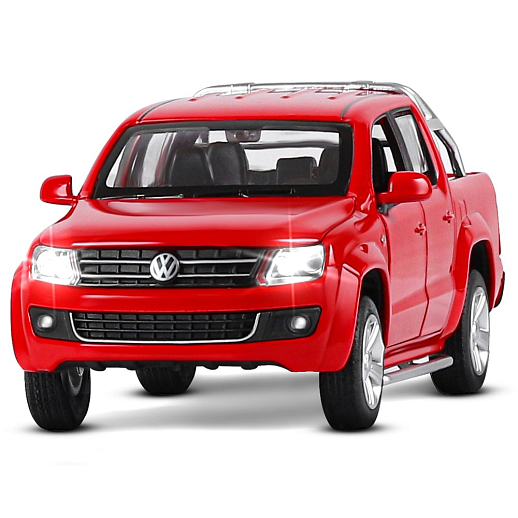 ТМ "Автопанорама" Машинка металлическая 1:30 Volkswagen Amarok, красный, свет, звук, откр. двери, капот и дверка багажника, инерция, в/к 19*9*7 см в Джамбо Тойз #13