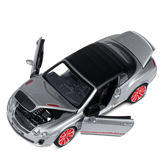 ТМ "Автопанорама" Машинка металлическая 1:24 Bentley Continental Supersports ISR, серый металлик, откр. двери, капот и багажник, свет, звук, свободный ход колес, в/к 24,5*12,5*10,5 см в Джамбо Тойз #14