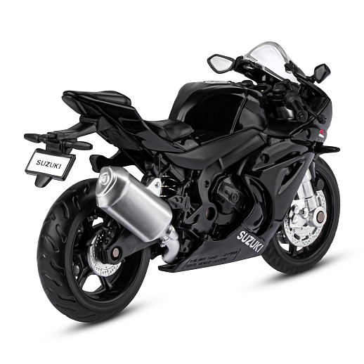 ТМ "Автопанорама" Мотоцикл металлический 1:18 SUZUKI GSХ-R1000, черный, свободный ход колес, в/к 9,2 х 4,5 х 14 см в Джамбо Тойз #5