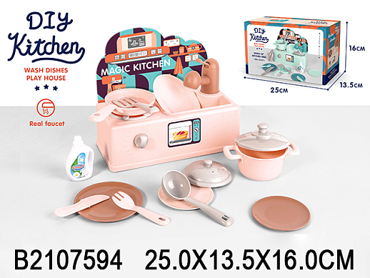 Игровой набор "Мини-кухня",цвет-розовый, в/к 25*13,5*16 см в Джамбо Тойз #2