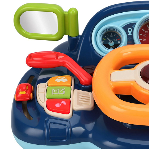 ТМ "Smart Baby" Руль музыкальный, Шаинский, свет, звук, с фарами, цвет синий, в/к 24,6х15,1х24,4 см в Джамбо Тойз #9