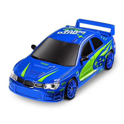 Машинка скоростная для дрифта на радиоуправлении AUTODRIVE, 1:24 2.4G, 4WD, 4 канала: вперед/назад, повороты, сменные шины, свет, с зарядкой, цвет синий, в/к 24,1х10,3х23,7 см в Джамбо Тойз #8