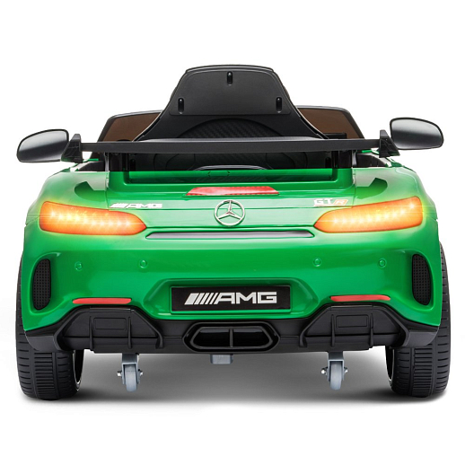 Электромобиль Mercedes Benz AMG на аккум.,12V/4.5AH*1, 380*2, Р/У 2.4GHz, свет, звук, сиденье эко-кожа, колеса EVA,откр.двери,индик.зарядки, MP3/USB, плавн.старт, в/к 111*56*29см. Цвет - зеленый. в Джамбо Тойз #5