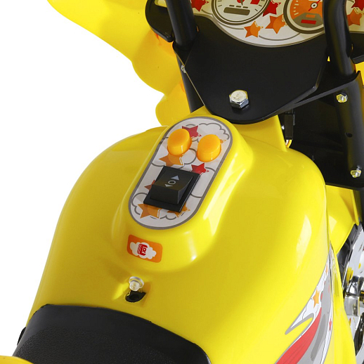 Мотоцикл на аккум.6V4AH*1, 1 мотор, вперед/назад, свет, звук,, цвет желтый, мотоцикл 82*52*37см, в/к 55х34х31 в Джамбо Тойз #7