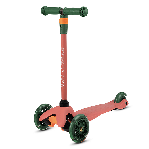 Самокат трехколесный CityRide, пакет, Дека: PP+нейлон, колеса PU 120/76 свет, руль  металл телеск., цвет оранжевый в Джамбо Тойз