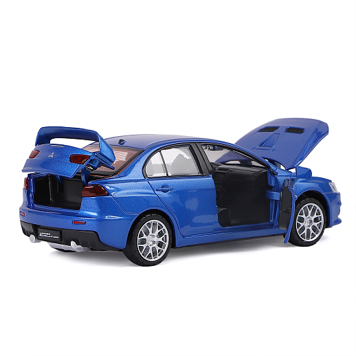 ТМ "Автопанорама" Машинка металлическая 1:32 Mitsubishi Lancer Evolution, синий, откр. двери, капот и багажник, свет, звук, инерция, в/к 17,5*12,5*6,5 см в Джамбо Тойз #11