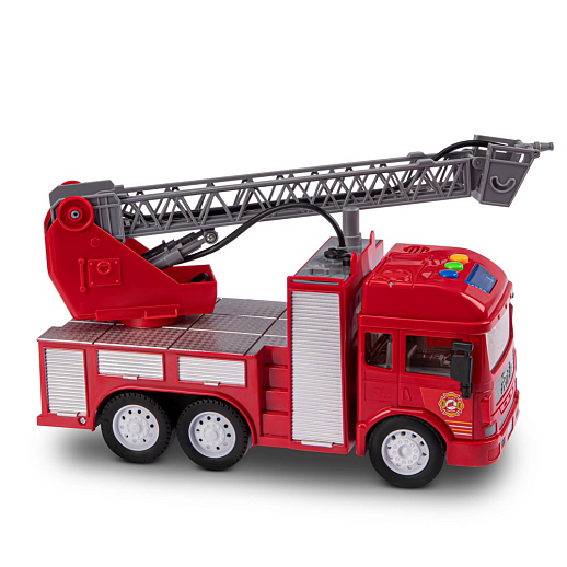Фрикционная машина "Пожарная" на бат.,со светом и звуком, стреляет водой, красный, в/к 35,5х12,5х19,5 см в Джамбо Тойз #10