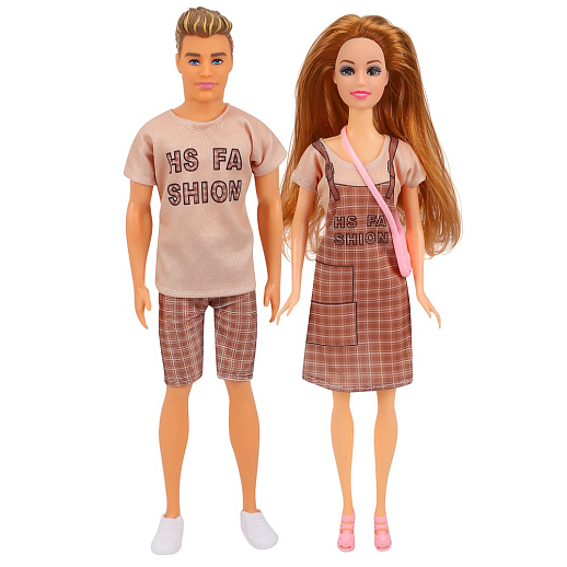 Игровой набор "Пара кукол",  стиль family look, в комплекте аксессуары, в/к 18*5,3*31,5 см в Джамбо Тойз #3