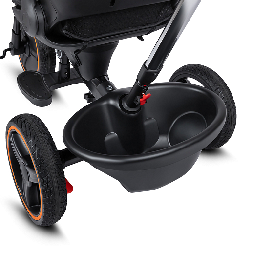 Трехколесные велосипед CITYRIDE, металл,  колеса PVC 12"/10", попрот. наколон. Сиденье с крышей,  род ручка, наклон руль, функц. фара, тормоз, корзинка в Джамбо Тойз #16