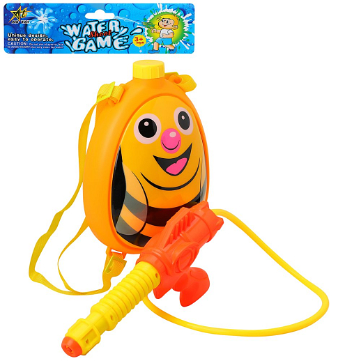Водный пистолет с рюкзаком "Пчелка", цвет желтый, в/п 27*19*8 см в Джамбо Тойз