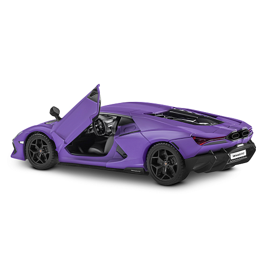 Игрушка для детей: Машинка металлическая, 1:24 Lamborghini, цвет фиолетовый, свет, звук, свободный ход колес, артикул JB1251761 в Джамбо Тойз #13