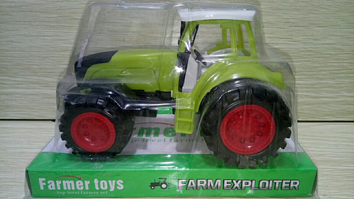 Трактор фрикционный, зелёный, под колпаком 18*11*12 см в Джамбо Тойз
