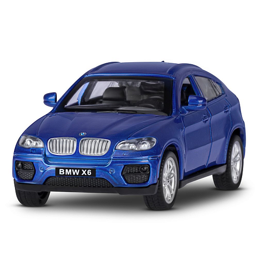 ТМ "Автопанорама" Машинка металлическая 1:43 BMW X6,синий, откр. двери, инерция, в/к 17,5*12,5*6,5 см в Джамбо Тойз #6