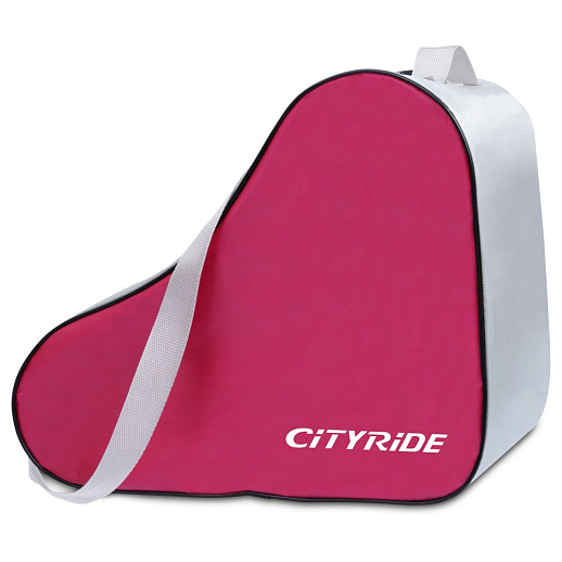 "CITY-RIDE" Комплект (ролики, защита, шлем, сумка), передне колесо со светом, колеса PU, подшипник ABEC 7, цвет белый-розовый в н/сумке, в/к в Джамбо Тойз #21