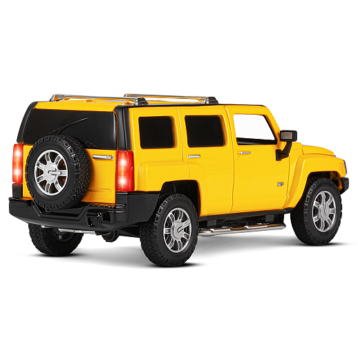ТМ "Автопанорама" Машинка металлическая, 1:24, Hummer H3, желтый, откр. передние и задняя дверь, капот, свет, свободный ход колес, звук, в/к 24,5х12,5х10,5 см в Джамбо Тойз #9