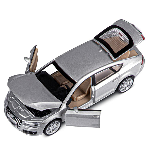 ТМ "Автопанорама" Машинка металлическая 1:32 Audi A7, серебряный, свет, звук, откр. двери, капот и багажник, инерция, в/к 17,5*13,5*9 см в Джамбо Тойз #13