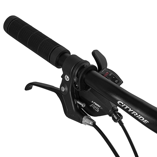 Велосипед CITYRIDE 29", модель CR-B2-SH03, рама сталь, обода двойные алюминий, трансмиссия 1*9 ск, амортизационная вилка, дисковые мех. тормоза, цвет серый в Джамбо Тойз #6