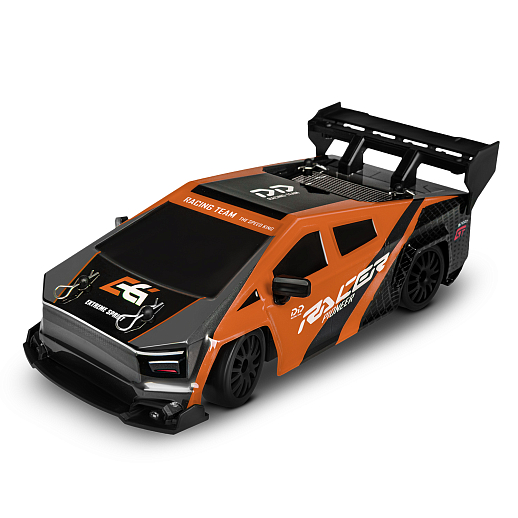 Р/у машина для дрифта 1:24,свет фар,подсветка днища,2 скорости,сменные шины 4шт,конусы 4шт, цвет оранжевый,в белой кор. 22*12,5*10,3см в Джамбо Тойз #14