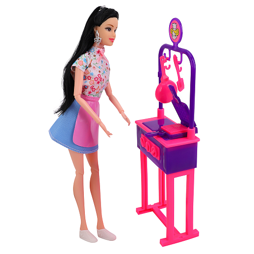 Игровой набор "Шеф-повар", в комплекте кукла с шарнирными руками, мебель, аксессуары, в/к 20*5,6*32,5 см в Джамбо Тойз #9