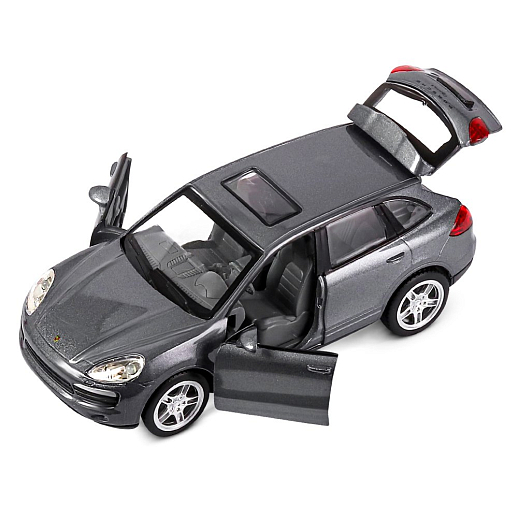 ТМ "Автопанорама" Машинка металлическая 1:32 Porsche Cayenne S, серый, свет, звук, откр. двери и багажник, инерция, в/к 17,5*13,5*9 см в Джамбо Тойз #12