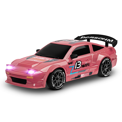 Р/у машинка для дрифта М1:24,2.4GHz,4WD,сменные шины 4шт., конусы 8шт.,свет,с аккум.,цвет красный,в/к 22,5*22,5*7,5см в Джамбо Тойз #11