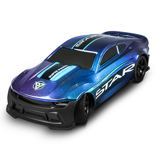 Р/у машина для дрифта,1:18,2 скорости,подсветка днища,свет фар,в компл. 4 сменных колеса,4 конуса, цвет фиолетовый хамелеон,в бел.кор. 33,7*17*20,5см в Джамбо Тойз #5