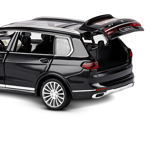 ТМ "Автопанорама" Машинка металлическая 1:32 BMW X7, черный, свет, звук, откр. четыре двери, капот и багажник, инерция, в/к 19*9*7 см в Джамбо Тойз #4