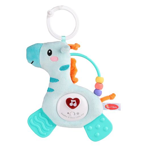 ТМ "Smart Baby" Подвеска музыкальная с прорезывателем "Жираф", 11 звуков, сказок, мелодий, потешек, в/к 18x8x28 см в Джамбо Тойз #3